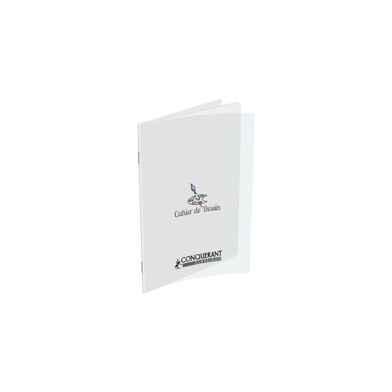 Achetez CONQUERANT C9 Cahier de dessin piqûre 48 pages unies 24x32cm. Couverture polypro incolore p..