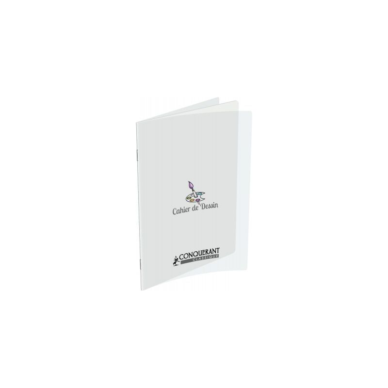 Achetez CONQUERANT C9 Cahier de dessin piqûre 96 pages unies 24x32cm. Couverture polypro incolore p..