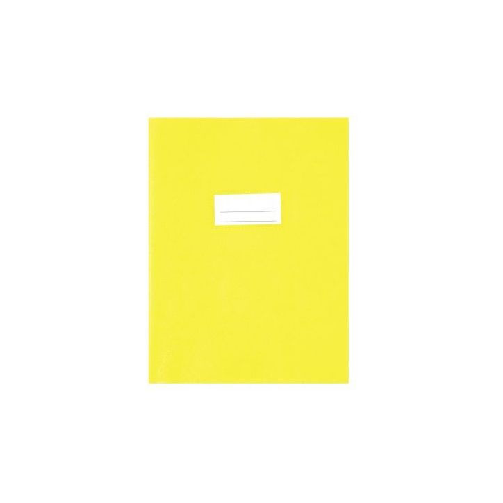 Paquet de 10 protèges-cahier luxe opaque avec rabats épaisseur 22/100ème 17x22 cm PVC cristal jaune 1110432