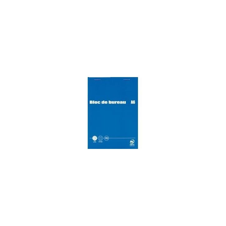 Bloc 60g agrafé en tête 200 pages petits carreaux 5x5. Format A6 10,5 x 14,8 cm