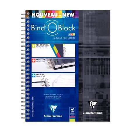 Achetez CAHIER BIND'O BLOCK RI A5+ 180P DETAC PERFO 6T 5X5 pas cher sur Ma Rentrée Scolaire