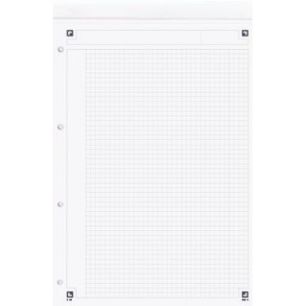 Achetez Bloc NOTEPAD 80 feuilles perforées 4 trous détachables 21x32 cm papier 80g blanc ligné 6 ..