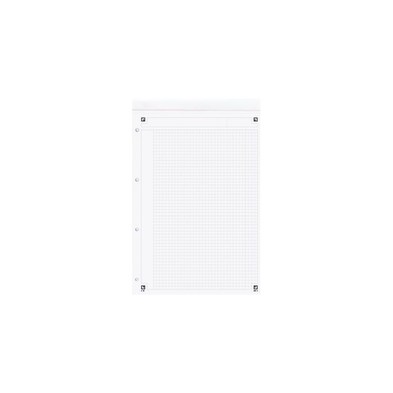 Achetez Bloc NOTEPAD 80 feuilles perforées 4 trous détachables 21x32 cm papier 80g blanc ligné 6 ..