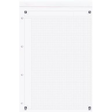 Achetez Bloc NOTEPAD 80 feuilles perforées 4 trous détachables 21x32 cm papier 80g blanc ligné 6 ..