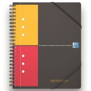 Achetez Cahier à reliure intégrale MEETINGBOOK 160 pages perforées, format A5+, quadrillé 5x5 10..