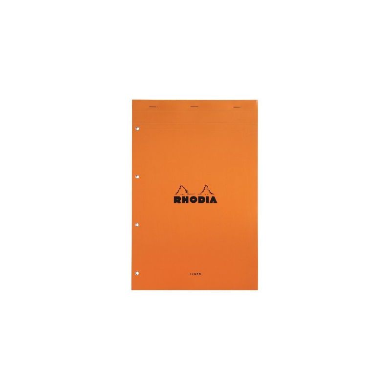 Achetez Bloc de bureau RHODIA 80 feuilles perforées, format A4+, papier ligné 7 mm blanc 80g 11960..