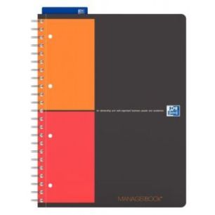 Achetez OXFORD Cahier MANAGERBOOK spirales 160 pages perforées 80g spécifique 21x31,8cm Couverture..