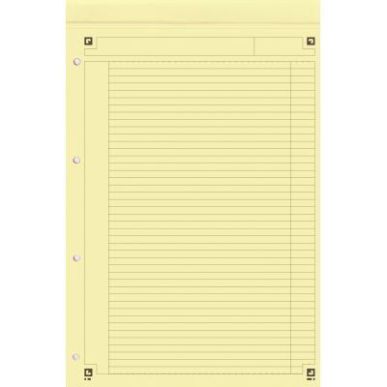 Achetez Bloc NOTEPAD 80 feuilles perforées 4 trous détachables 21x32 cm papier 80g jaune ligné 6 ..
