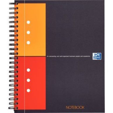 Achetez OXFORD Cahier NOTEBOOK spirale 17x21cm 160 pages perforées 80g 5x5 Couverture polypro Gris ..