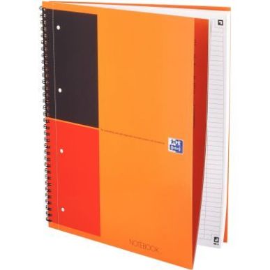 Achetez OXFORD Cahier NOTEBOOK spirales 160 pages perforées 80g lignée 6mm 21x31,8cm Couverture po..