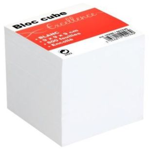 Achetez QUO VADIS Bloc cube Blanc 9x9x8cm 610 feuilles encollées 80g PEFC pas cher sur Ma Rentrée ..