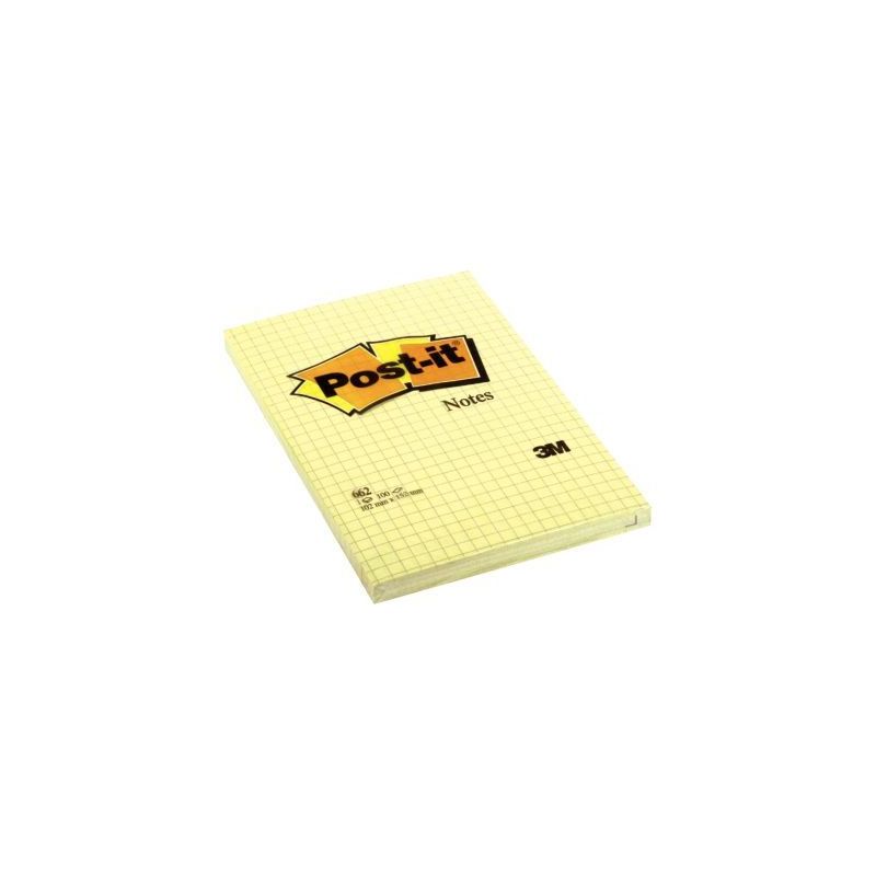 Achetez POST-IT Bloc repositionnable de 100 feuilles 102 x 152 mm Jaune quadrillé pas cher sur Ma R..