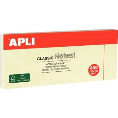 Achetez Lot de 3 blocs de 100 feuilles notes adhésif repositionnable, 50 x 40 mm, jaune 10977 APLI ..