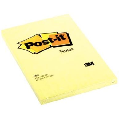 Achetez POST-IT Bloc repositionnable de 100 feuilles 102 x 152 mm Jaune uni pas cher sur Ma Rentrée..