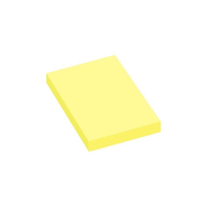 Lot de 12 blocs de 100 feuilles de notes repositionnables 50 x 75 mm jaune pastel 5656-01