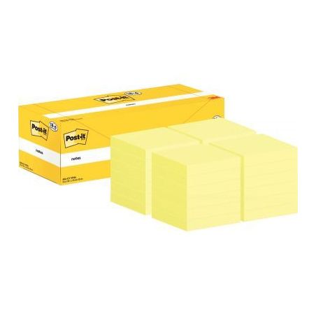 Achetez Boîte de 24 blocs 100 feuilles post it format 76x76mm jaune dont 6 gratuits BP1350 3M pas c..