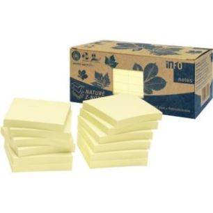 Achetez Paquet de 12 bloc de 100 feuilles Z-Note recyclées 75x75mm jaune 5644-11BOX pas cher sur Ma..