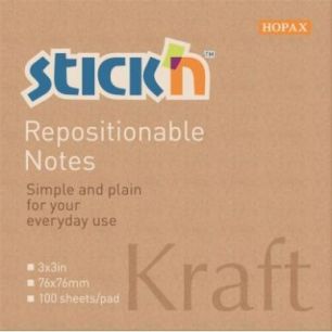 Achetez Lot de 12 blocs repositionnables 76x76 kraft EM0005124 pas cher sur Ma Rentrée Scolaire