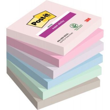 Achetez POST-IT® Notes Super Sticky Soulful. 76 x 76 mm. Lot de 6 blocs de 90 F. Ass : rose, bleu e..