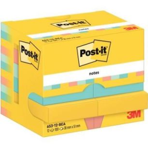 Achetez Paquet de 12 blocs notes post it collection beachside 100 feuilles 38x51mm BP1251 POST-IT 3M..