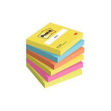 Achetez POST-IT Lot de 6 blocs repositionnables coloris énergique dimensions 76x76mm 654TF pas cher..