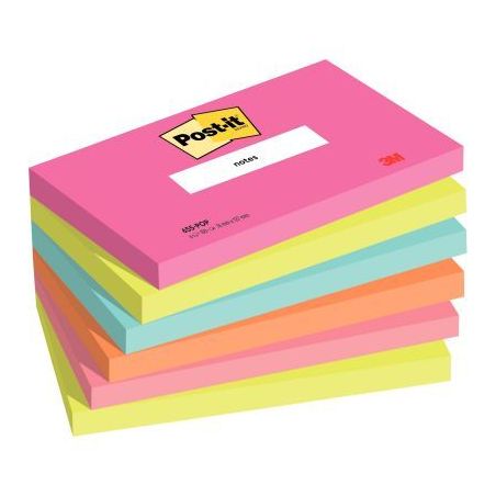 Achetez Paquet de 6 blocs notes de 100 feuilles Post-it  76 x 127 mm collection poptimistic BP1256 P..