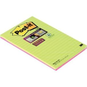 Achetez Paquet de 2 blocs notes Super Sticky de 45 feuilles lignées, grand format 127 x 203 mm BP33..