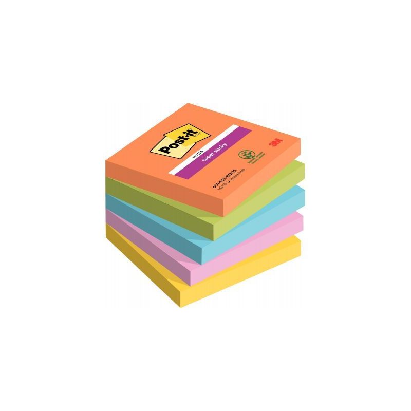 Achetez Paquet de 5 blocs de 90 feuilles Super Sticky post-it, 76 x 76 mm collection boost BP1231 PO..