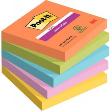Achetez Paquet de 5 blocs de 90 feuilles Super Sticky post-it, 76 x 76 mm collection boost BP1231 PO..