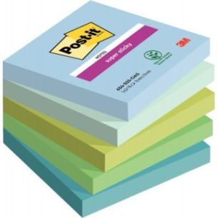Achetez Paquet de 5 blocs notes super sticky post it 90 feuilles 76x76mm  collection oasis BP1234 PO..