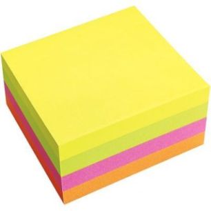 Achetez PERGAMY Bloc cube de 320 feuilles repositionnables dimensions 7,6x7,6cm. Coloris assortis n ..