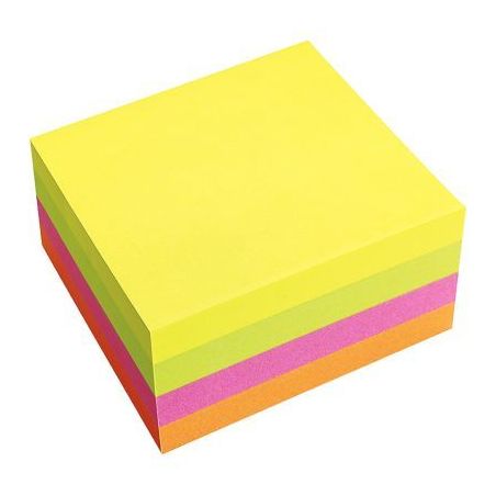 Achetez PERGAMY Bloc cube de 320 feuilles repositionnables dimensions 7,6x7,6cm. Coloris assortis n ..