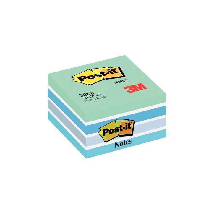 POST-IT Cubes POST-IT® Light Relax (pastel bleu) 450 feuilles 76 x 76 mm