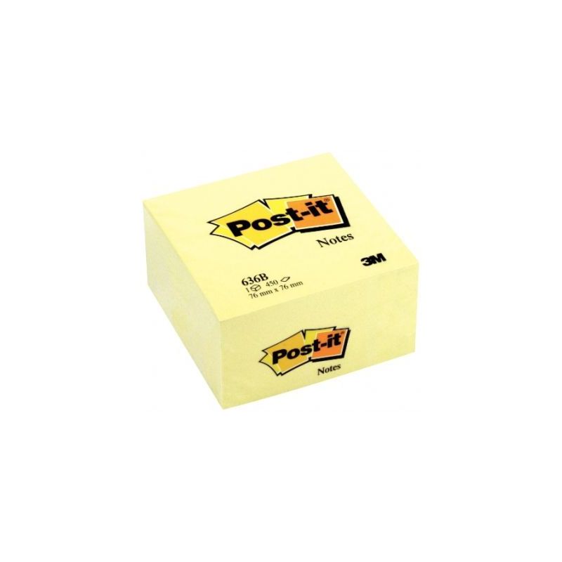 Achetez POST-IT Cube POST-IT® Jaune Pastel, 76 x 76 mm, 450 feuilles pas cher sur Ma Rentrée Scola..