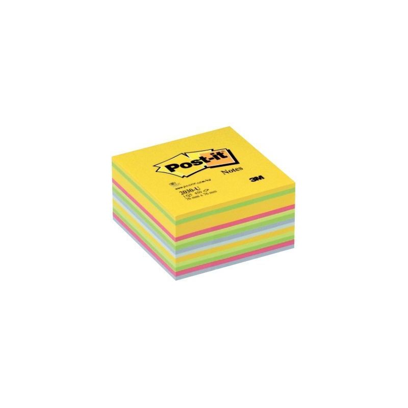 Achetez Cube de 450 feuilles de notes post-it repositionnables 76 x 76 mm couleurs assorties BP 336 ..