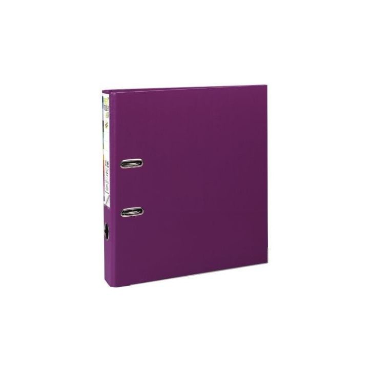Classeur à  levier en plastique PREM'TOUCH format A4 maxi dos 5 cm fuchsia 53147E EXACOMPTA
