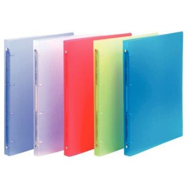 Achetez Classeur Chromaline en polypropylène translucide, 4 anneaux ronds diamètre 15 mm, dos 20 m..