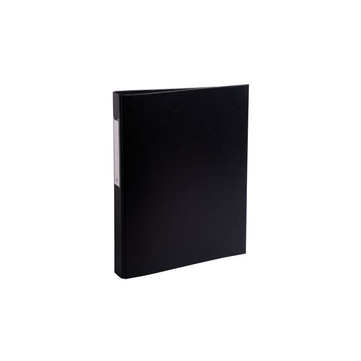 Classeur rembordé en polypropylène 4 anneaux ronds diamètre 25 mm coloris noir 51381E EXACOMPTA