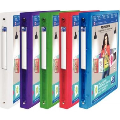 Achetez OXFORD Classeur personnalisable 1 face POLYVISION 4 anneaux. Polypropylène 8/10e.Dos 3cm.Co..