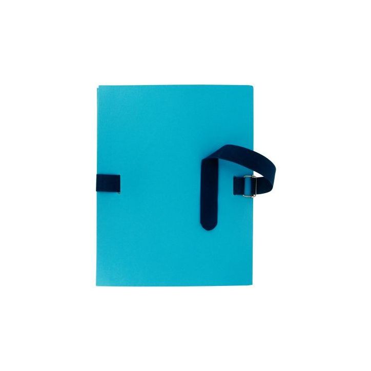 Chemise extensible à  sangle qualité toilée format 24x32 cm bleu 1302-BC