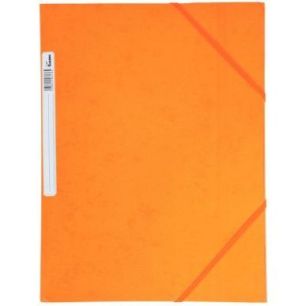 Achetez Chemise 3 rabats à élastiques + étiquette de dos coloris orange carte grainée 5/10e 450g..