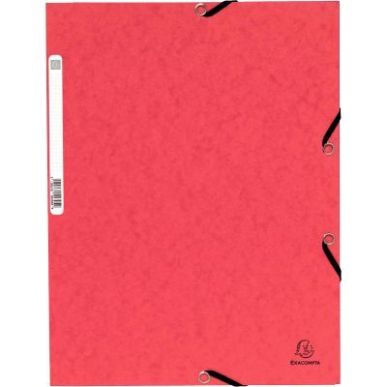 Achetez Chemise 3 rabats à élastiques en carte lustrée 5/10ème 350g rouge C3416 ROU COUTAL pas c..