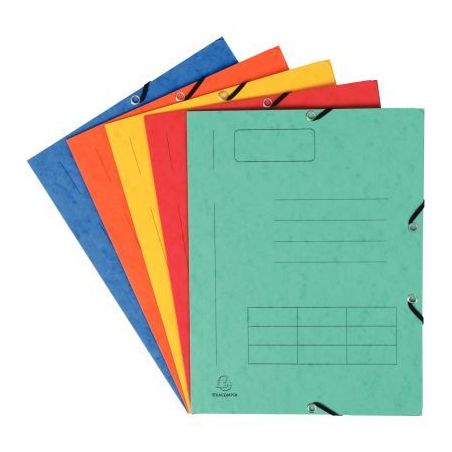 Achetez Paquet de 10 chemises 3 rabats à élastiques pré-imprimées carte lustrée 4,5/10ème 5536..