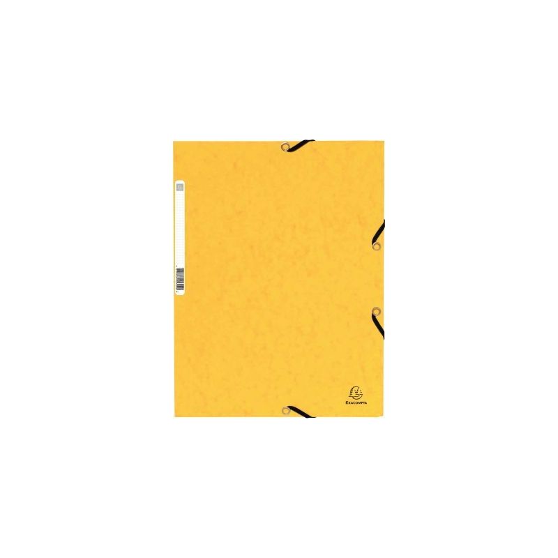 Achetez Chemise 3 rabats à élastiques en carte lustrée 5/10ème 350g jaune C3416 JAU COUTAL pas c..