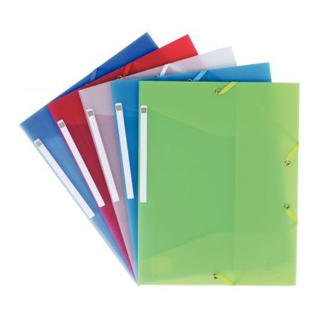 Achetez Chemise 3 rabats à élastiques CHROMALINE en polypropylène translucide, coloris assortis 5..