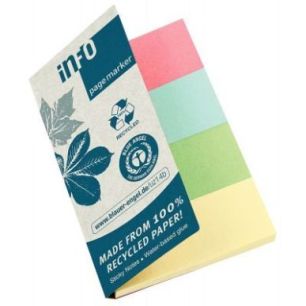 Achetez Etui de 4 distributeurs de 40 marque-pages  en papier recyclés couleurs assorties 5670-88B..