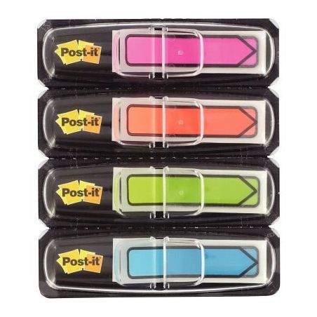 Achetez Carte de 4x24 marque-pages flèches post-it couleurs fun assorties 24929 POST-IT 3M pas cher..