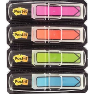 Achetez Carte de 4x24 marque-pages flèches post-it couleurs fun assorties 24929 POST-IT 3M pas cher..