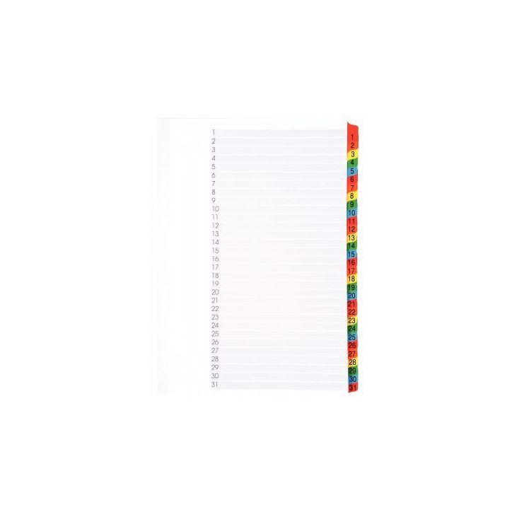 Intercalaires numériques 1 à 31 touches format 21x29,7 cm 8317131-980 LANDS