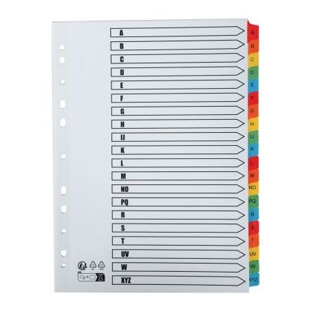 Achetez Jeu de 20 intercalaires alphabétiques en carte Mylar, format A4 1111E EXACOMPTA pas cher su..